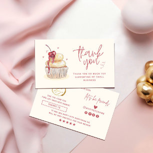 Visita Tarjeta de agradecimiento de Cupcake con acuarela