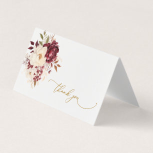 Visita Tarjeta de agradecimiento de flores blancas de ele