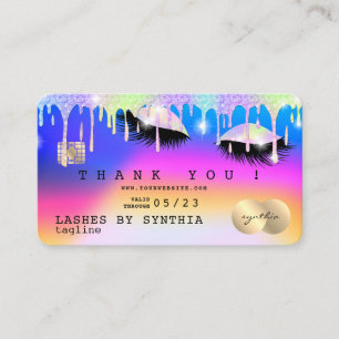 Visita Tarjeta de agradecimiento de Holograph Unicorn Mod