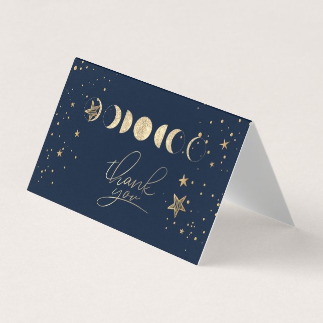 Visita Tarjeta de agradecimiento de lunas estrellas de or (Anverso)
