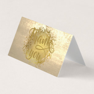 Visita Tarjeta de agradecimiento de oro elegante y modern