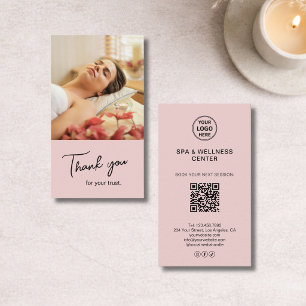 Visita Tarjeta de agradecimiento de spa rosa moderno de b