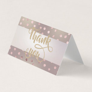 Visita Tarjeta de agradecimiento Elegant Stripe  Dots