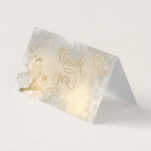 Tarjeta de agradecimiento elegante de corazones de