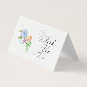 Visita Tarjeta de agradecimiento floral elegante, tamaño
