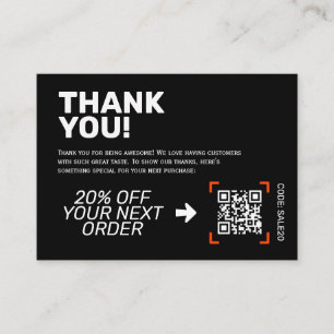 Visita Tarjeta de agradecimiento Inserte código de descue