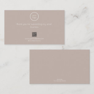 Visita Tarjeta de agradecimiento Logotipo Código QR Embal