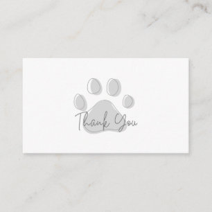 Visita Tarjeta de agradecimiento para negocios de Mascota