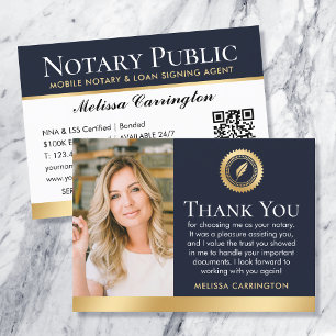 Visita Tarjeta de agradecimiento para notario elegante co