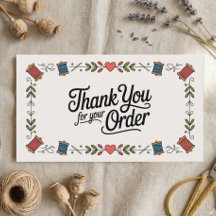Tarjeta de agradecimiento para pequeña empresa de 