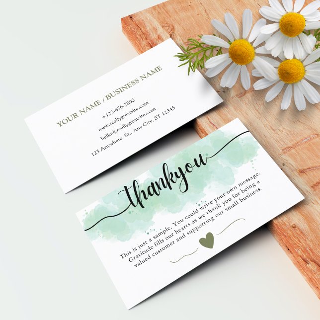 Visita Tarjeta de agradecimiento para pequeñas empresas (Personalized Thank You For Your Business Cards)