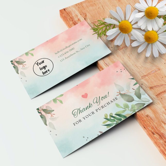 Visita Tarjeta de agradecimiento para pequeñas empresas (Small Business Thank You Card For Customer)