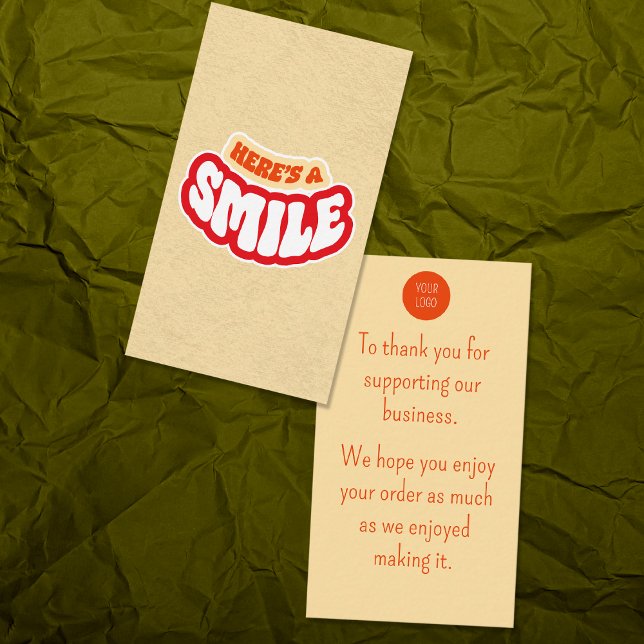 Visita Tarjeta de agradecimiento para pequeños clientes (Small Business Card - Cream 2)