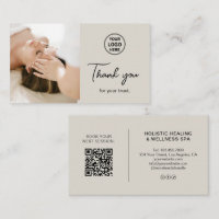 Tarjeta de agradecimiento para terapeuta holístico