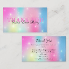 Visita Tarjeta de agradecimiento Pastel Galaxy Bakery