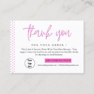 Visita Tarjeta de agradecimiento personalizada para peque