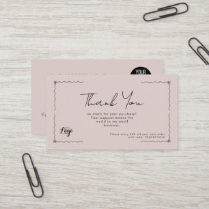 Visita Tarjeta de agradecimiento por su compra Tarjeta de
