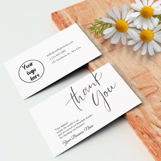 Visita Tarjeta de agradecimiento profesional personalizad (Business Thank You Card)