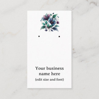 Visita Tarjeta de amarre con hermosa flor abstracta azul.