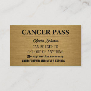 Visita Tarjeta de ánimo divertida de oro para el cáncer d