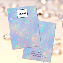 Tarjeta de aretes con logotipo agregar opalo holog