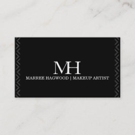 Visita Tarjeta de artista de maquillaje profesional negro