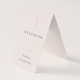 Visita Tarjeta de Asiento Reservado Grace Blush Religioso