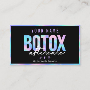 Visita Tarjeta de atención posterior de botox holográfi