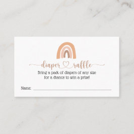 Visita Tarjeta de Baby Shower Boho Rainbow Diaper Raffle