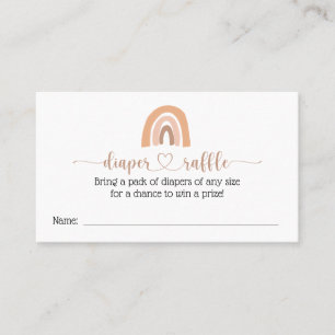 Visita Tarjeta de Baby Shower Boho Rainbow Diaper Raffle