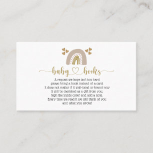 Visita Tarjeta de Baby Shower de solicitud de libro de ar