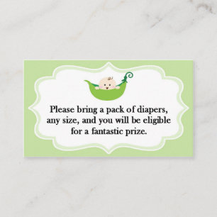 Visita Tarjeta de Baby Shower Diaper Raffle Sweet Pea