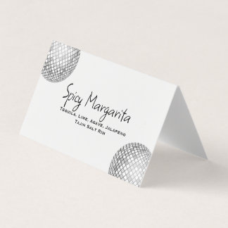 Visita Tarjeta de bebida con sabor a personalizado