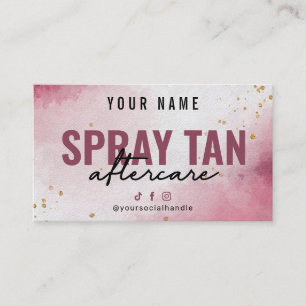 Visita Tarjeta de bienvenida Watercolor Moderno Spray Tan