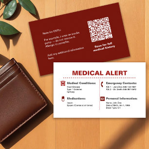 Visita Tarjeta de billetera de alerta médica   Informació