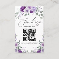 tarjeta de boda de código qr de respuesta elegante