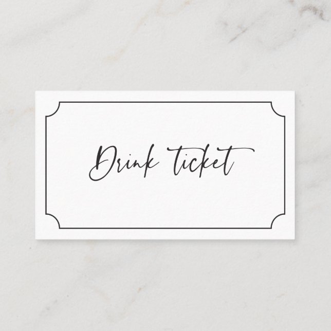 Visita Tarjeta de Boda de token B613 de barra de recepció (Reverso)