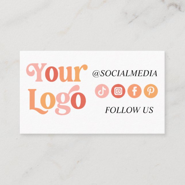 Visita Tarjeta de boho personalizada moderna (Anverso)