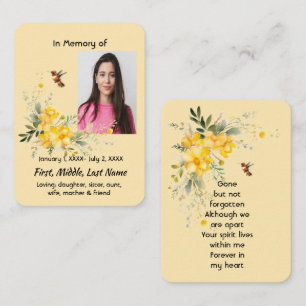 Visita Tarjeta de bolsillo conmemorativa Hummingbird Rosa