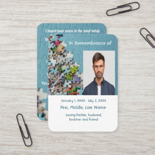 Visita Tarjeta de bolsillo conmemorativa rompecabezas rom