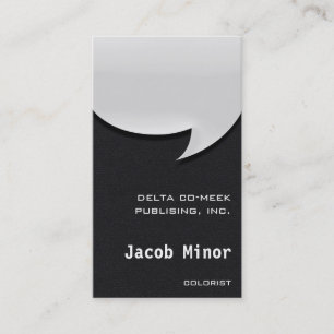 Visita Tarjeta de burbuja de voz [3d] franja negra falsa