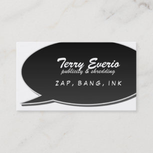 Visita Tarjeta de burbuja de voz negra