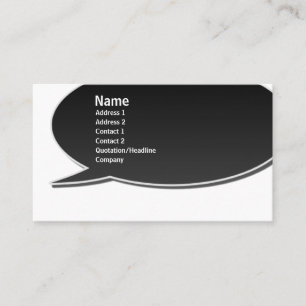 Visita Tarjeta de burbuja negra del discurso