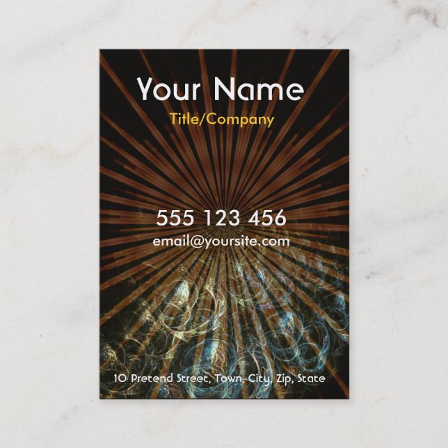 Visita Tarjeta de burbujas fractal (Anverso)