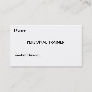 Visita Tarjeta de capacitación personal
