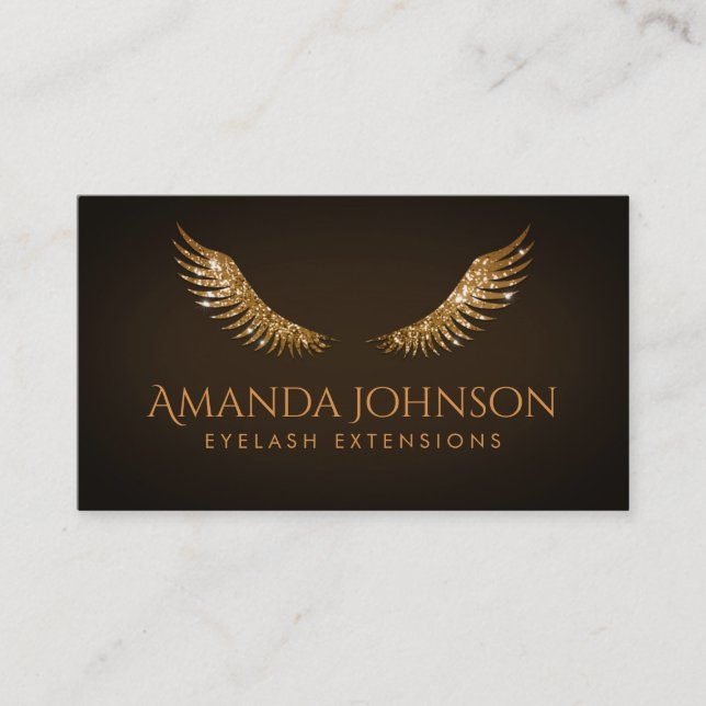 Visita Tarjeta de chocolate marrón de azotes de oro para  (Anverso)