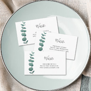 Visita Tarjeta de cierre del sitio web del Boda Eucalyptu