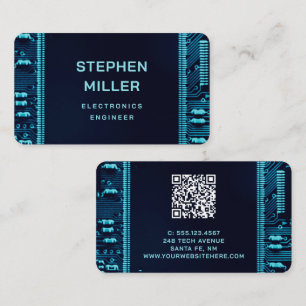 Visita Tarjeta de circuito azul Ingeniero de electrónica 