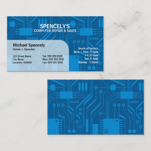 Visita Tarjeta de circuito eléctrico azul
