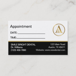 Visita Tarjeta de cita con logotipo de empresa profesiona